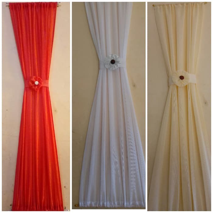 vitrase gorden spiral minimalis murah warna cream - PT1472