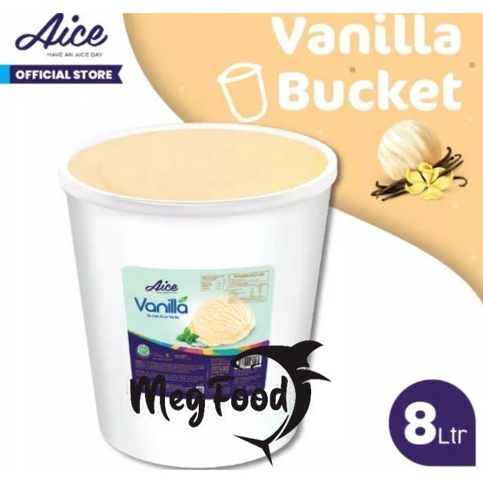 

AICE Vanilla Bucket Ice Cream Es Krim Ember 8L Eskrim