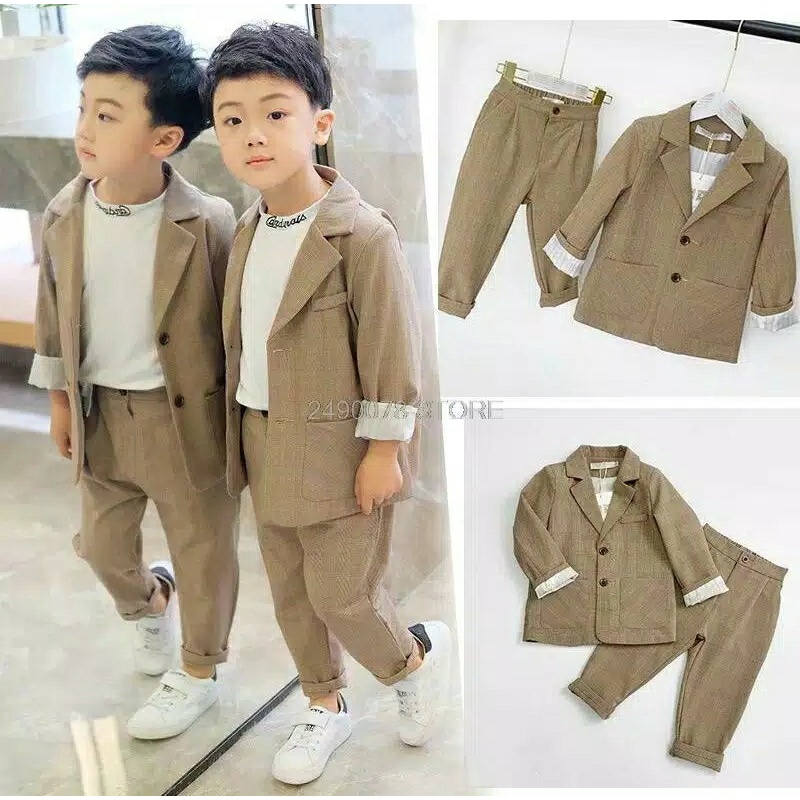 *[RXFK] Setelan Anak Laki / Setelan Jas Anak Laki / Baju jas Anak Laki Cool / Set Anak Laki