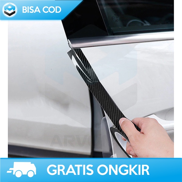 STIKER PROTECTOR PELINDUNG BODY MOTOR MOBIL MSUE CARBON FIBER ORIGINAL