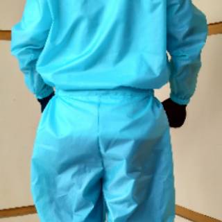 Baju Hazmat Suit APD Waterproof Reusable bahan Parasut Baju Hazmat Suit APD Waterproof Reusable bahan Parasut