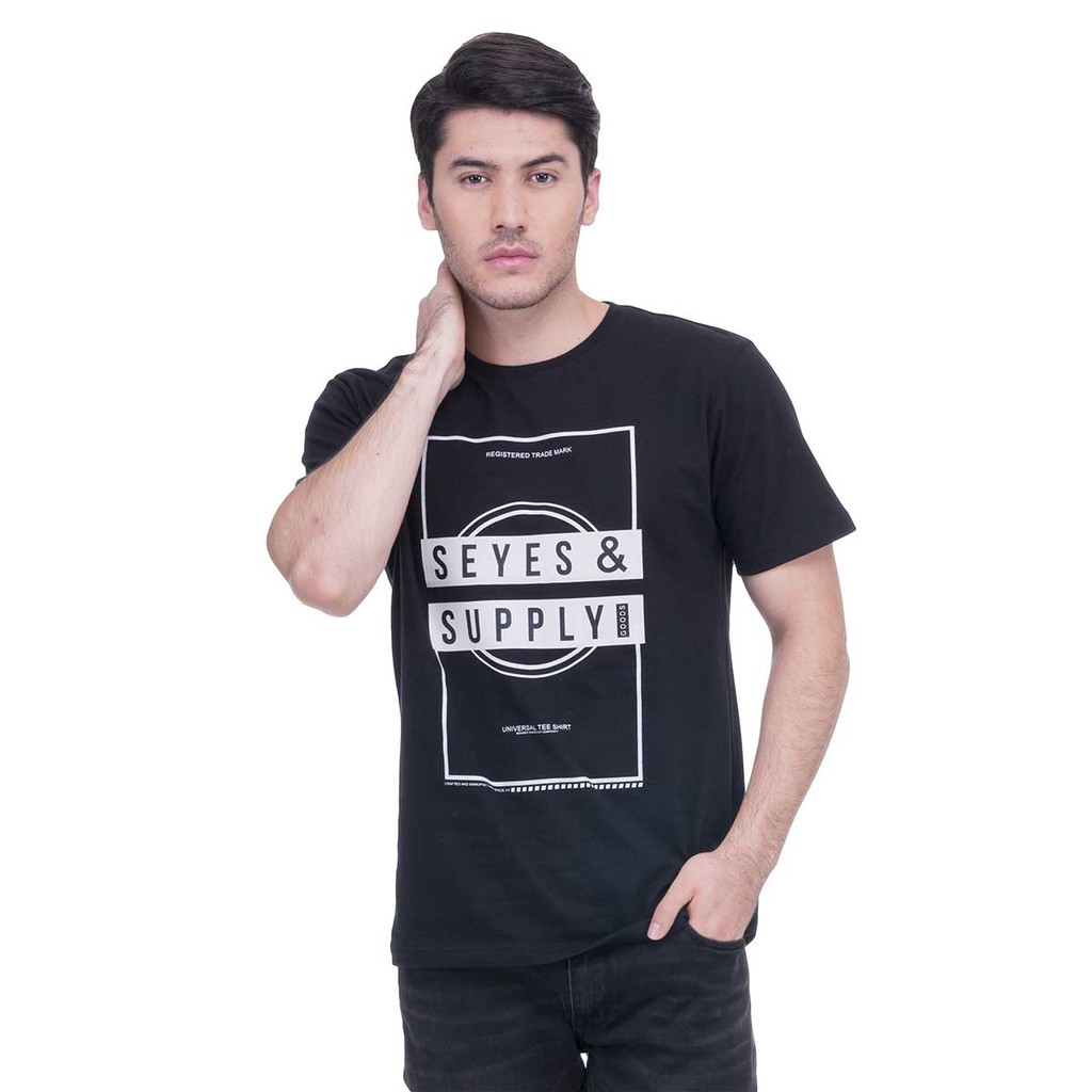 SEYES 1005 T Shirt Kaos  Pria  Baju  Lengan Pendek Katun 