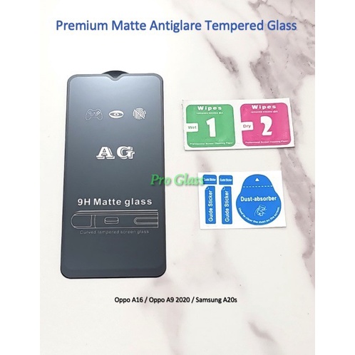 Oppo A16 / A9 2020 FULL COVER ANTI GLARE / DOFF Premium Tempered Glass