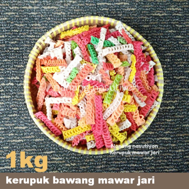 

krupuk kerupuk bawang mawar jari mentah netto 1kg