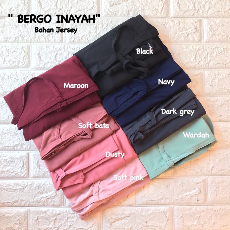 BERGO INAYAH JERSEY NON PED / HIJAB KERUDUNG SHAFA SHAVA HAMIDAH