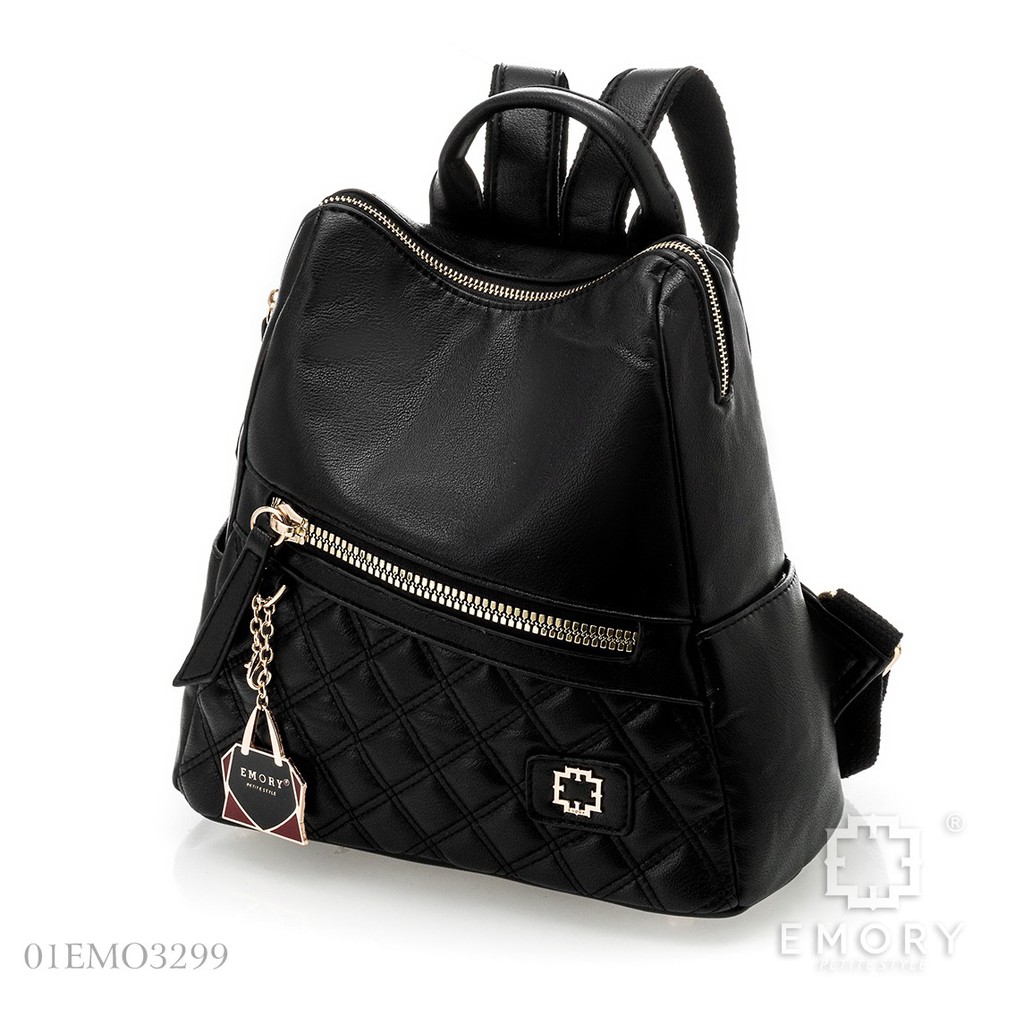 IMPORT ORIGINAL EMORY Amberina 01EMO-3299BL Tas ransel backpack bag wanita cewek batam kuning hitam