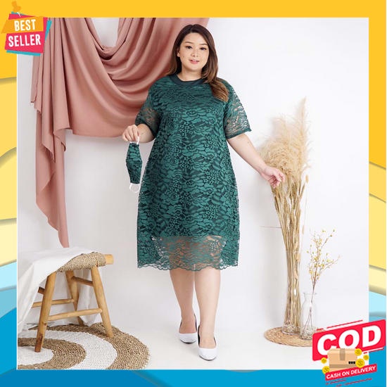 (Cod) Midi Dress Wanita Davhia Midi Bahan Crinkle Import Warna Putih K Zahra Dress Bigsize Fashion