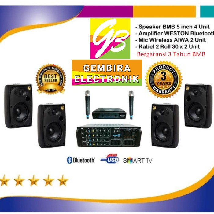 paket speaker Cafe BMB bergaransi resmi 3 tahun