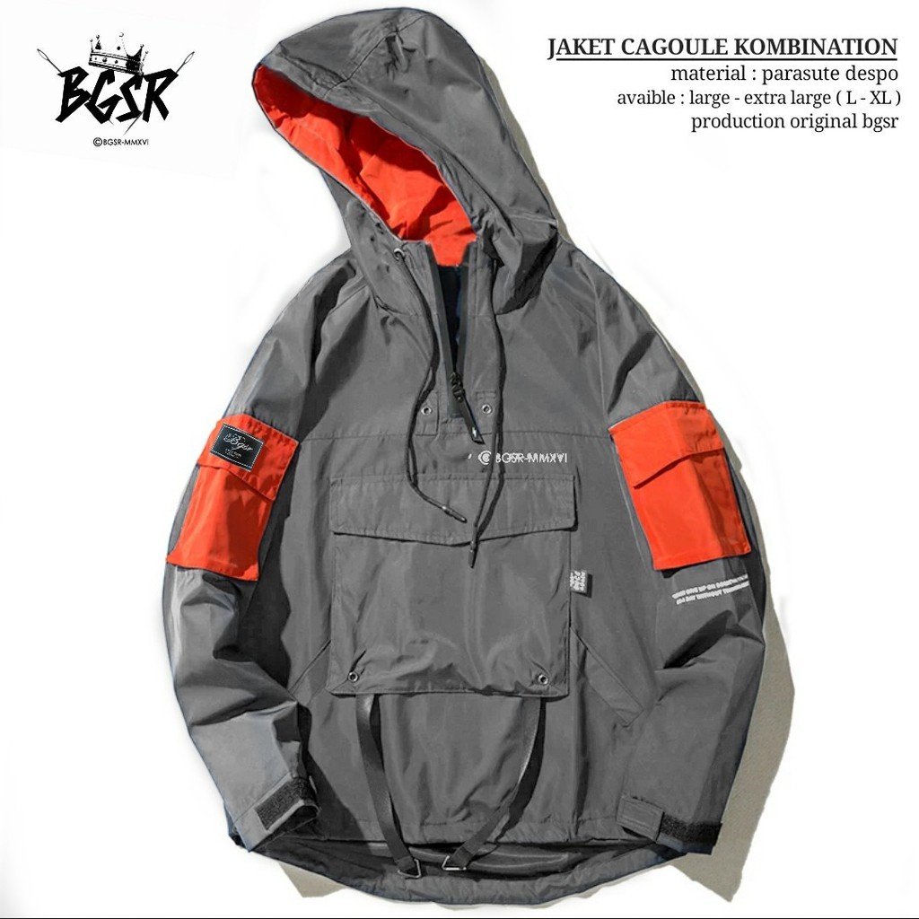 Jaket Cagoule Combi BGSR / Jaket Outdoor Waterproof / Jaket Parasut / Jaket Pria Terbaru