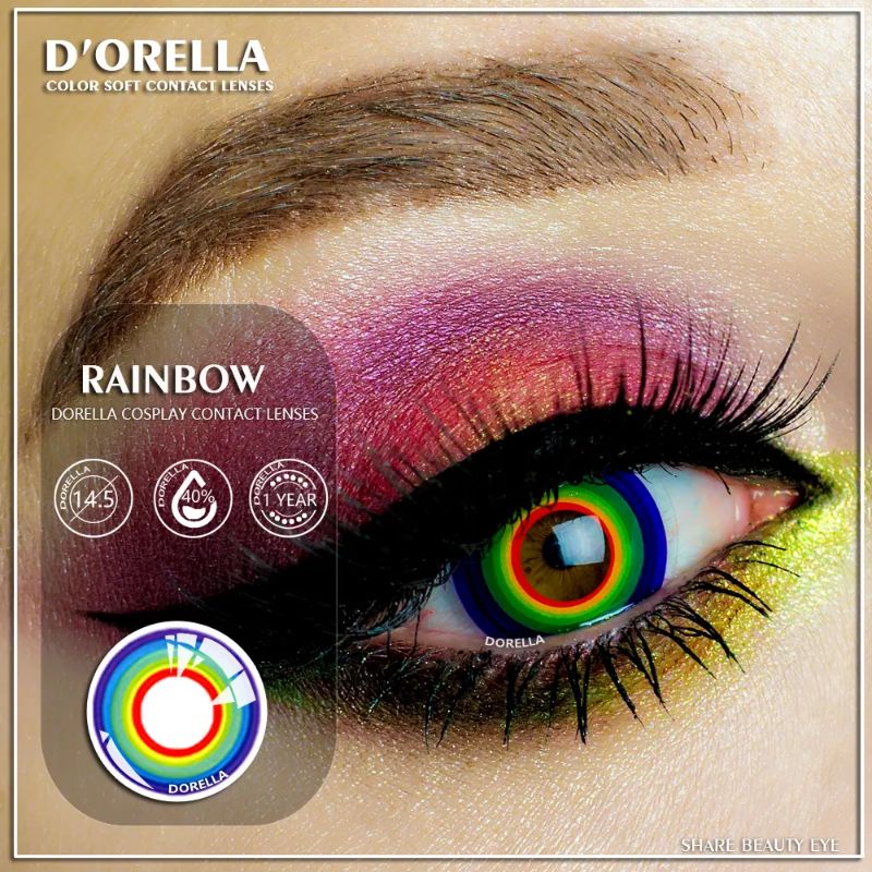 SOFTLENS COSAY HALLOWEEN RAINBOW REAL PICT CRAZY LENS ANIME