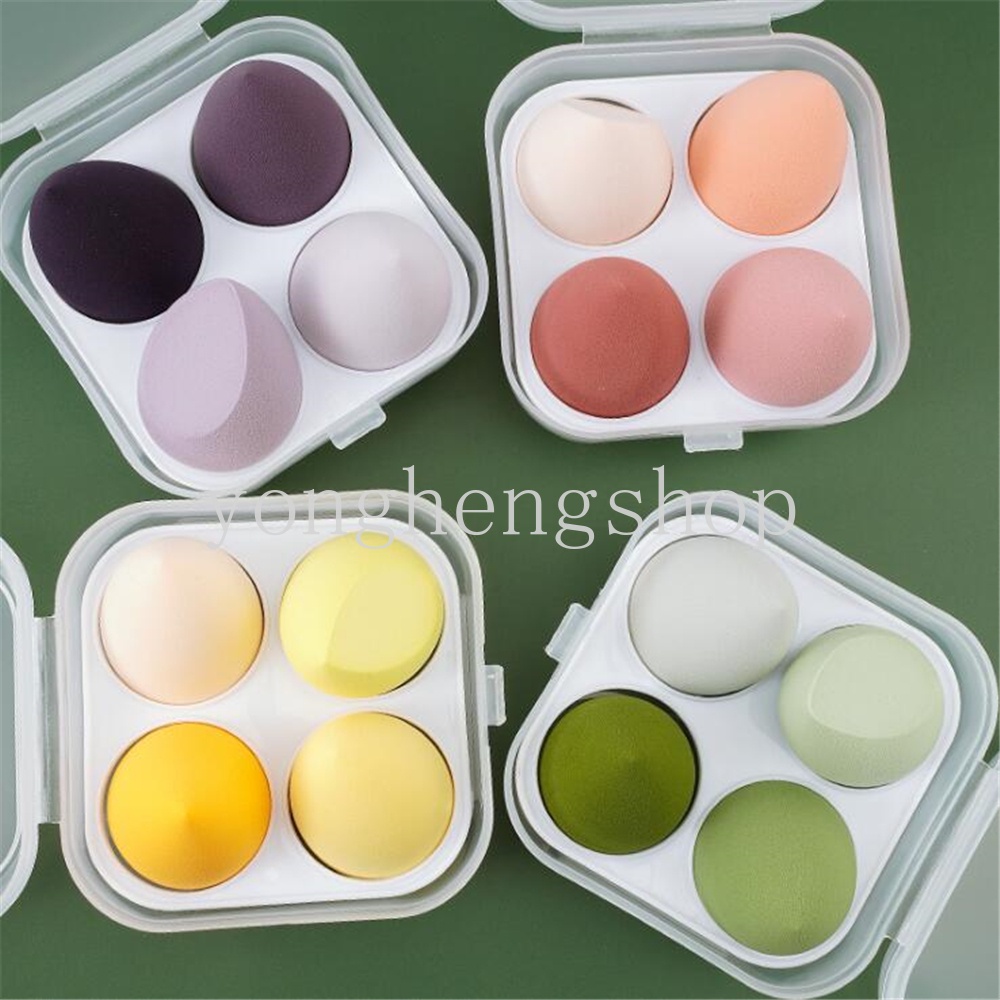 4pcs / set Spons Beauty Blender Bentuk Telur Untuk Makeup