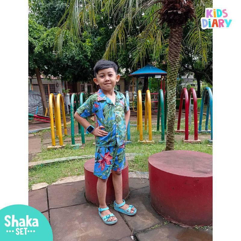 KIDS.DIARY SAKHA SET BAJU PANTAI SETELAN ANAK LAKI-LAKI 8-10TH