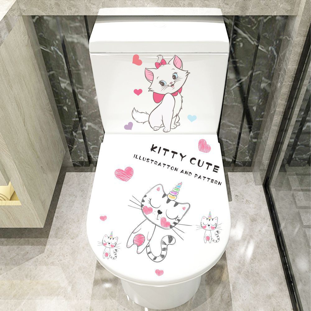 Stiker Tutup Closet Duduk Desain Modern / Toilet Cover Sticker