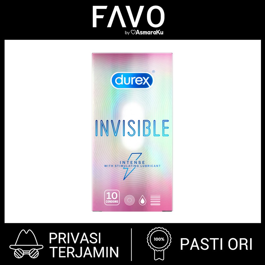 Kondom Durex Invisible Intense – 10 Pcs – Kondom Paling Tipis