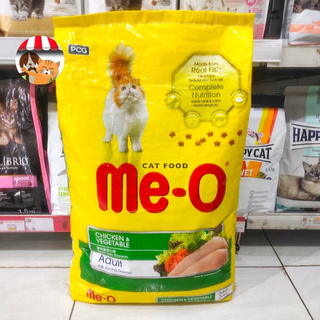 Me-O Chicken Vegetable 500gr Repack Adult - Makanan Kucing Dewasa Meo