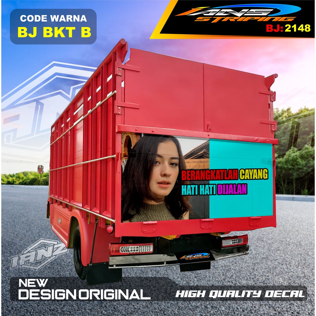 DECAL STIKER PINTU BELAKANG TRUK GIGA / STICKER VARIASI BAK BELAKANG DAMTRUK,TRONTON / STIKER MOBIL