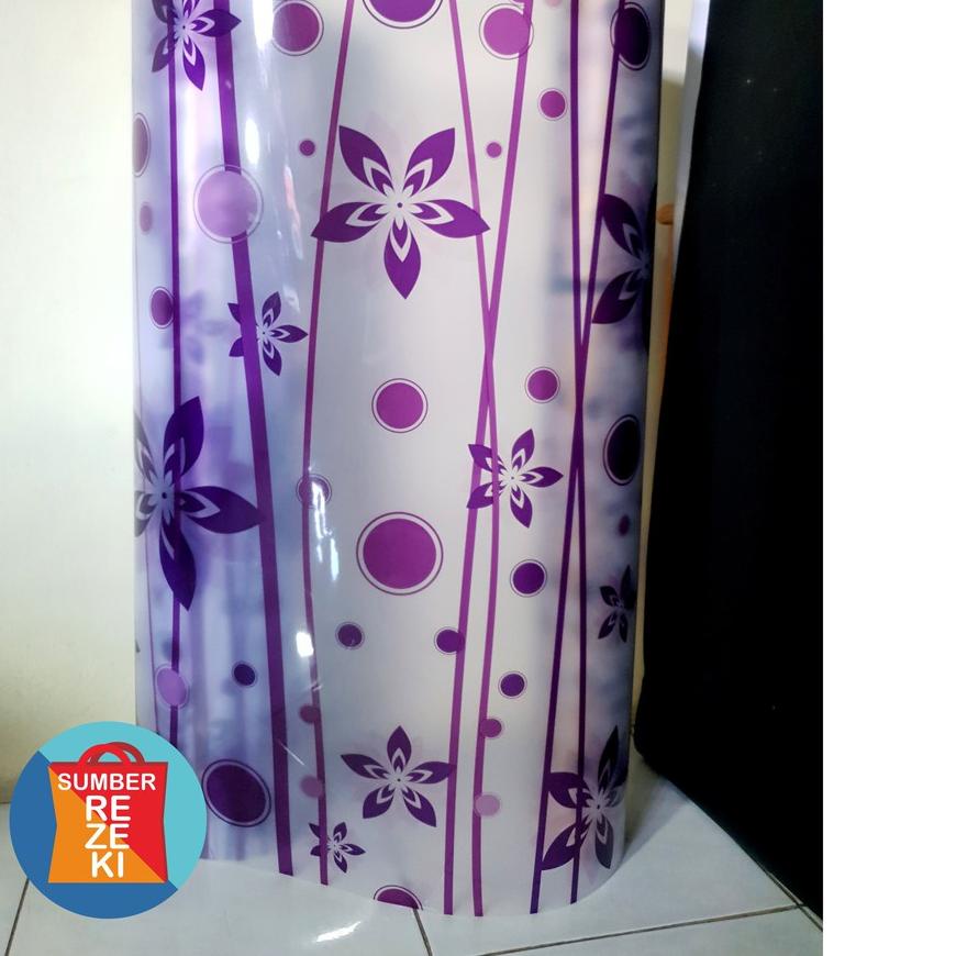 UTS✣ Fiber Pagar Motif Kembang Ungu, Fiber Plat, Penutup Pagar Terlaris