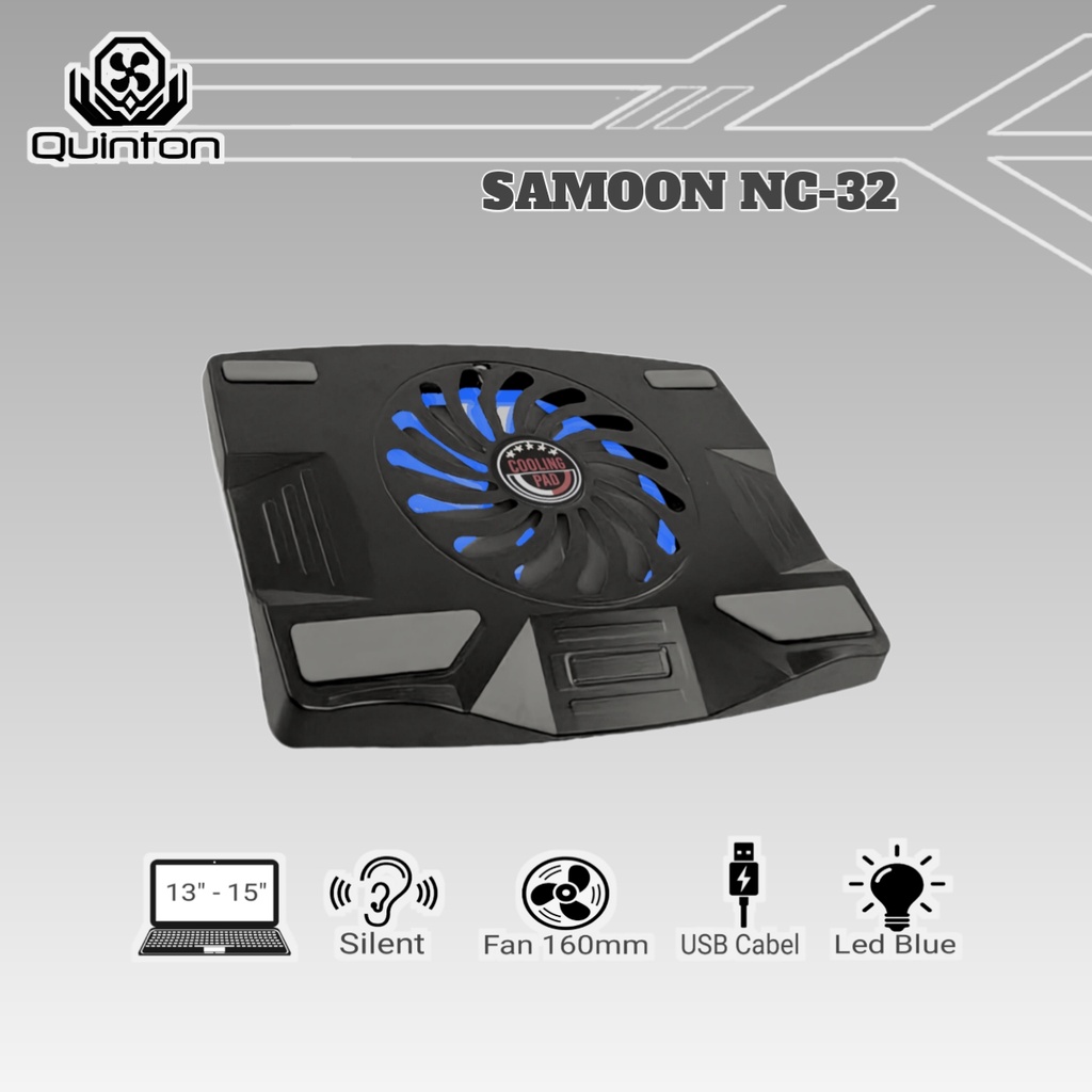 Quinton kipas laptop samoon big fan untuk notebook 14-15inch berkualitas Image 2