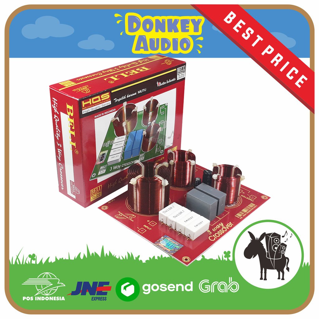 KIT AUDIO CROSSOVER 3-WAY 3-KANAL BELL BGR SPEAKER PASIF