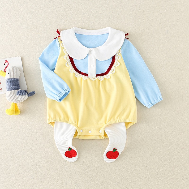jumpsuit Bayi Lucu Fashion Set Anak Bayi Perempuan Baru Lahir Pakaian dan Legging V38-80/Biru-12-18 Bulan