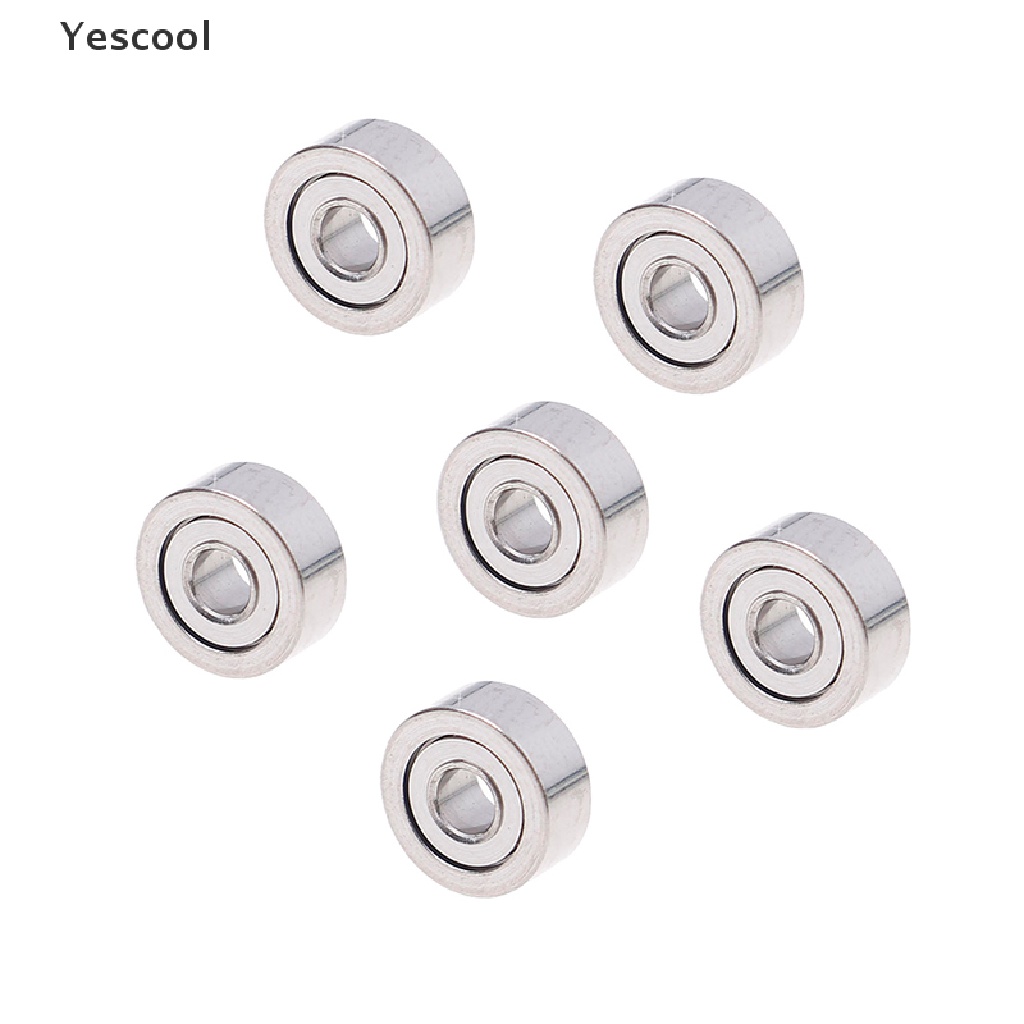 Yescool 10Pcs MR62ZZ (2X6 X 2.5mm) Bola Bearing metal mini Presisi