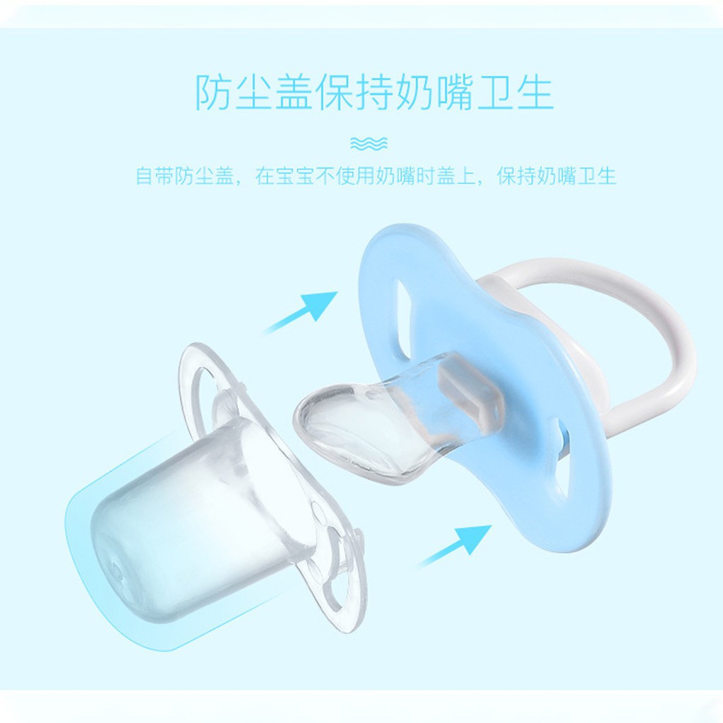 Empeng Dot Bayi silicon Dot Bayi datar Kompeng Bayi Food Grade Soother Baby Pacifier-3