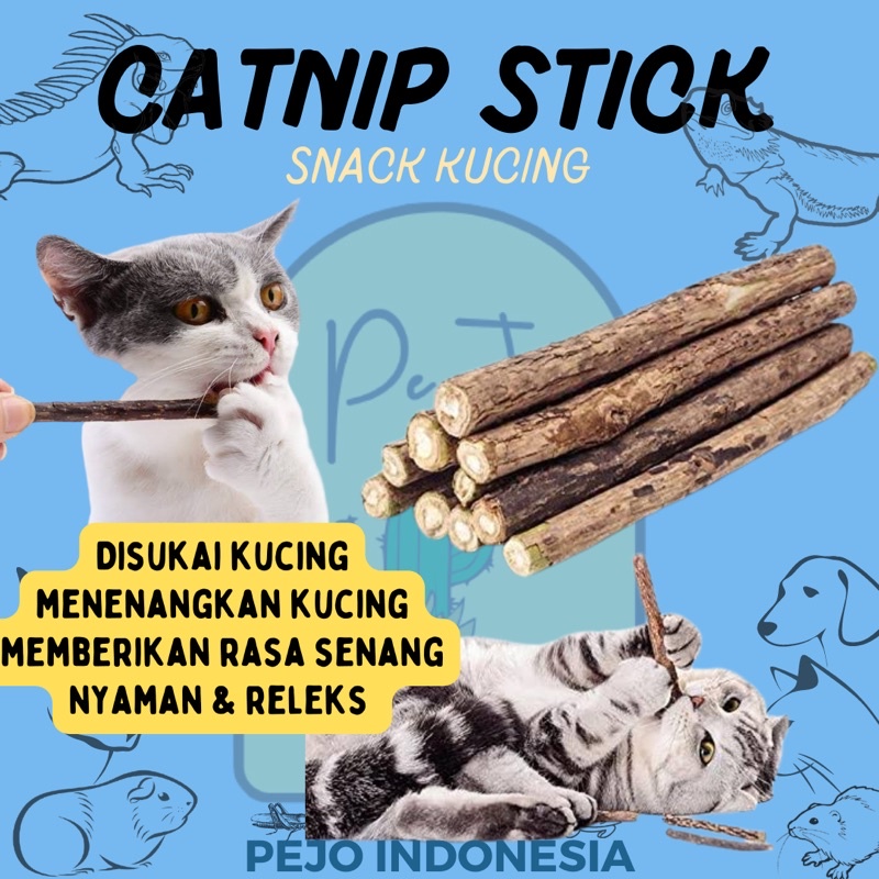 Catnip kucing alami stik pembersih gigi kucing snack kucing (ecer)