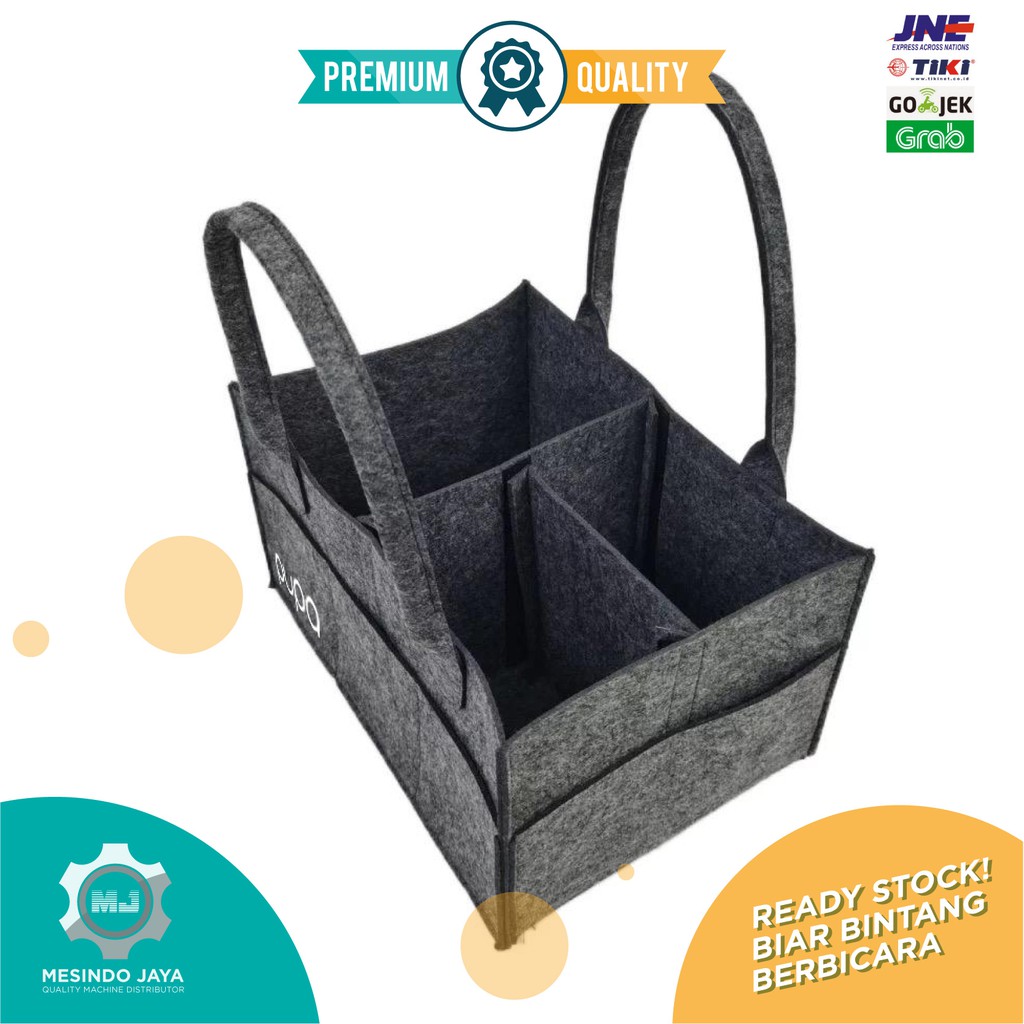 Caddy Bag Bayi Multipurpose Organizer Tote Bag Felt Diaper Bag Tas Bayi Multifungsi Portable - PUPA