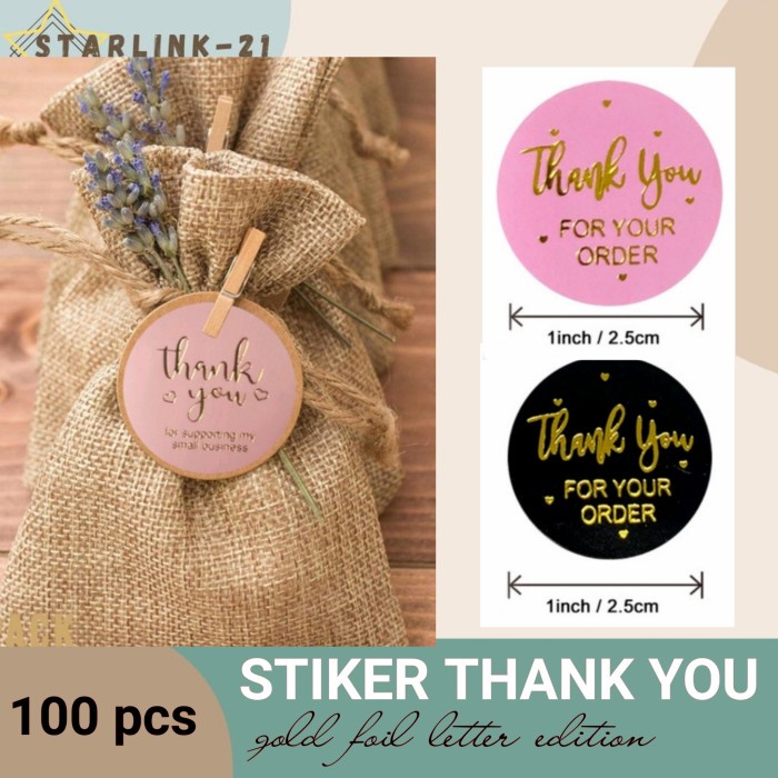 

STIKER THANK YOU l LABEL TERIMA KASIH l Stiker Kemasan Packaging TY-03