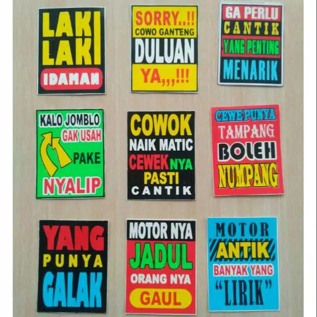 Sticker kata-kata Mutiara Size Medium Bisa buat Motor , Mobil , Pintu , Kaca Sticker karakter Kata