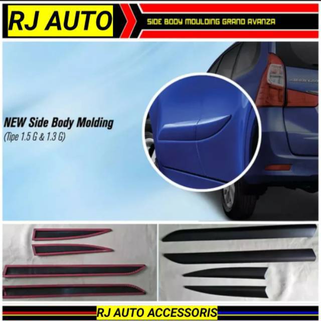 List body avanza grand side body moulding list pintu grand avanza