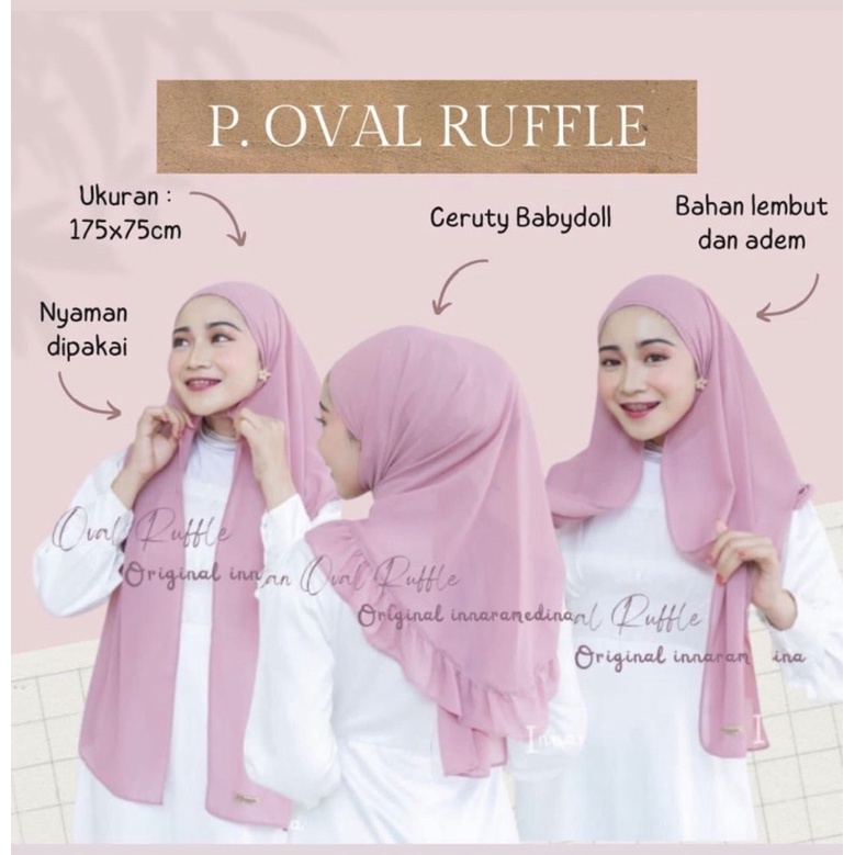 INNARA | Pashmina OVAL RUFFLE KARET