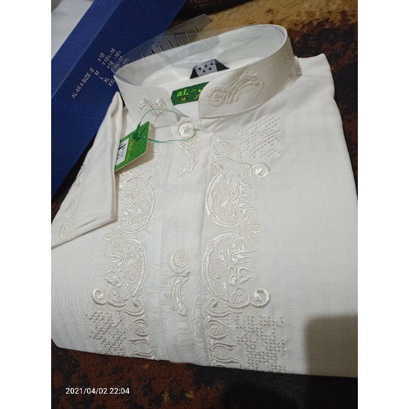 Baju Koko almia 100%ORI MT premium lengan panjang tangan polos-6