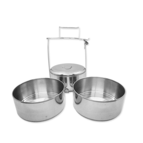 Rantang Makanan Food Carriers Susun 3 Stainless 14 cm