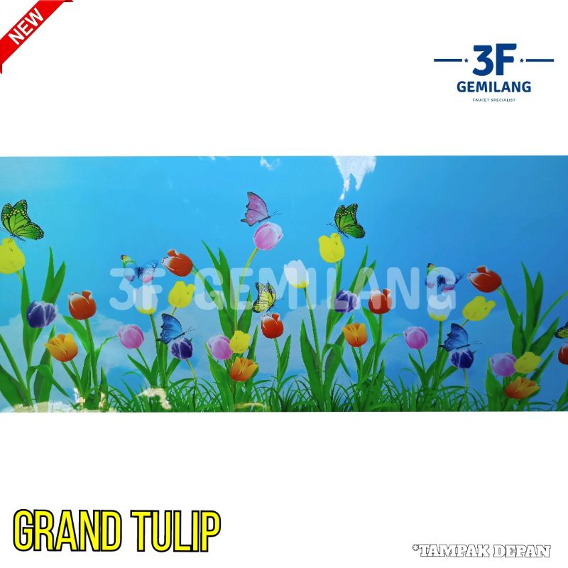 Fiber Plastik Penutup Pagar Rumah GRAND TULIP Meteran