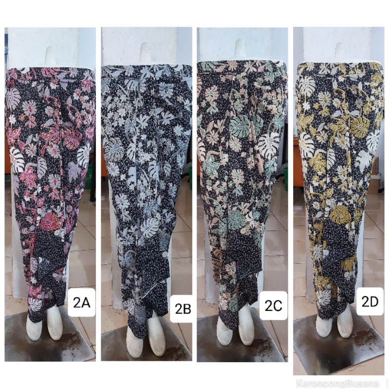 (2/3) Rok batik FOIL EMAS pinggang karet. Langsung pakai. Termurah produksi sendiri. KeroncongBusana-2
