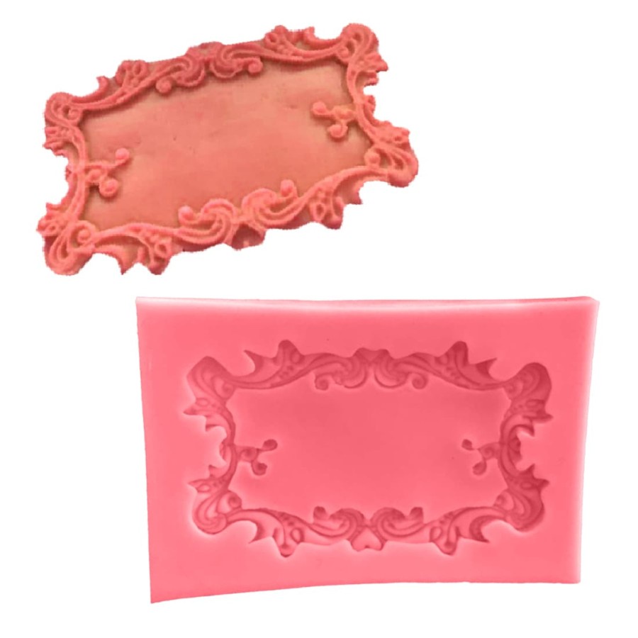 3D Silicon Mold Fondant Cake Decoration - Retro Miror Frame