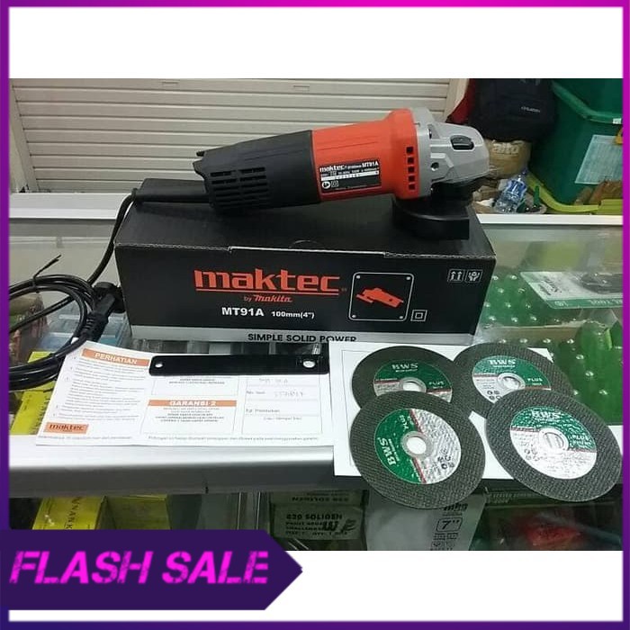 MESIN GERINDA TANGAN MAKTEC MT 91 A 4    ANGLE GRINDER MAKTEC MT91A