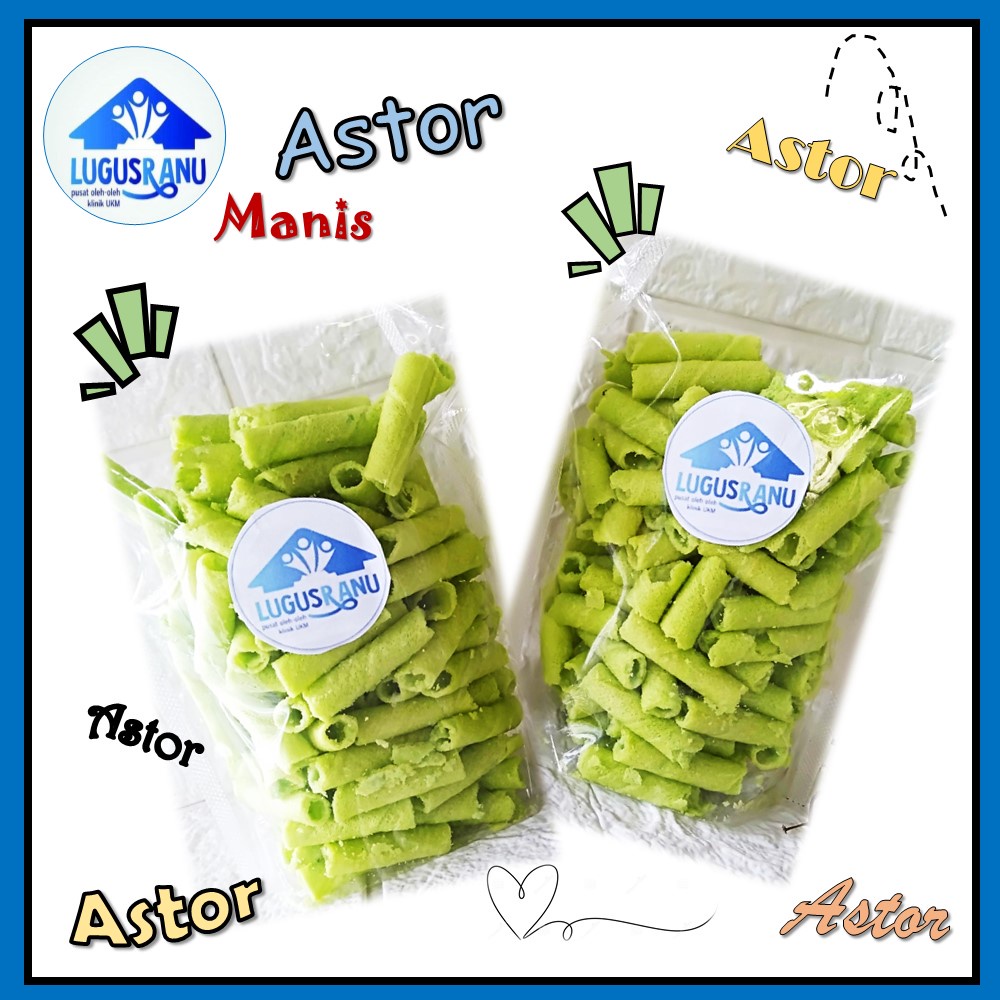 

Astor Hijau Camilan Ringan kemasan standing pouch plastic 100 gr