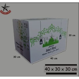 

PROMO LEBARAN/BOX PARCEL/SEMBAKO/KARDUS IDUL FITRI/HAMPERS 40x30x30 CM