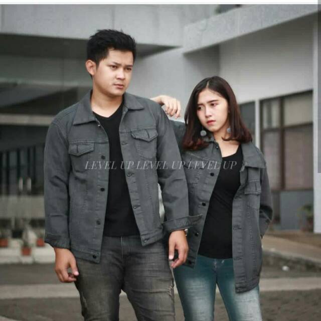 Jaket Jeans Couple Abu Real Pict