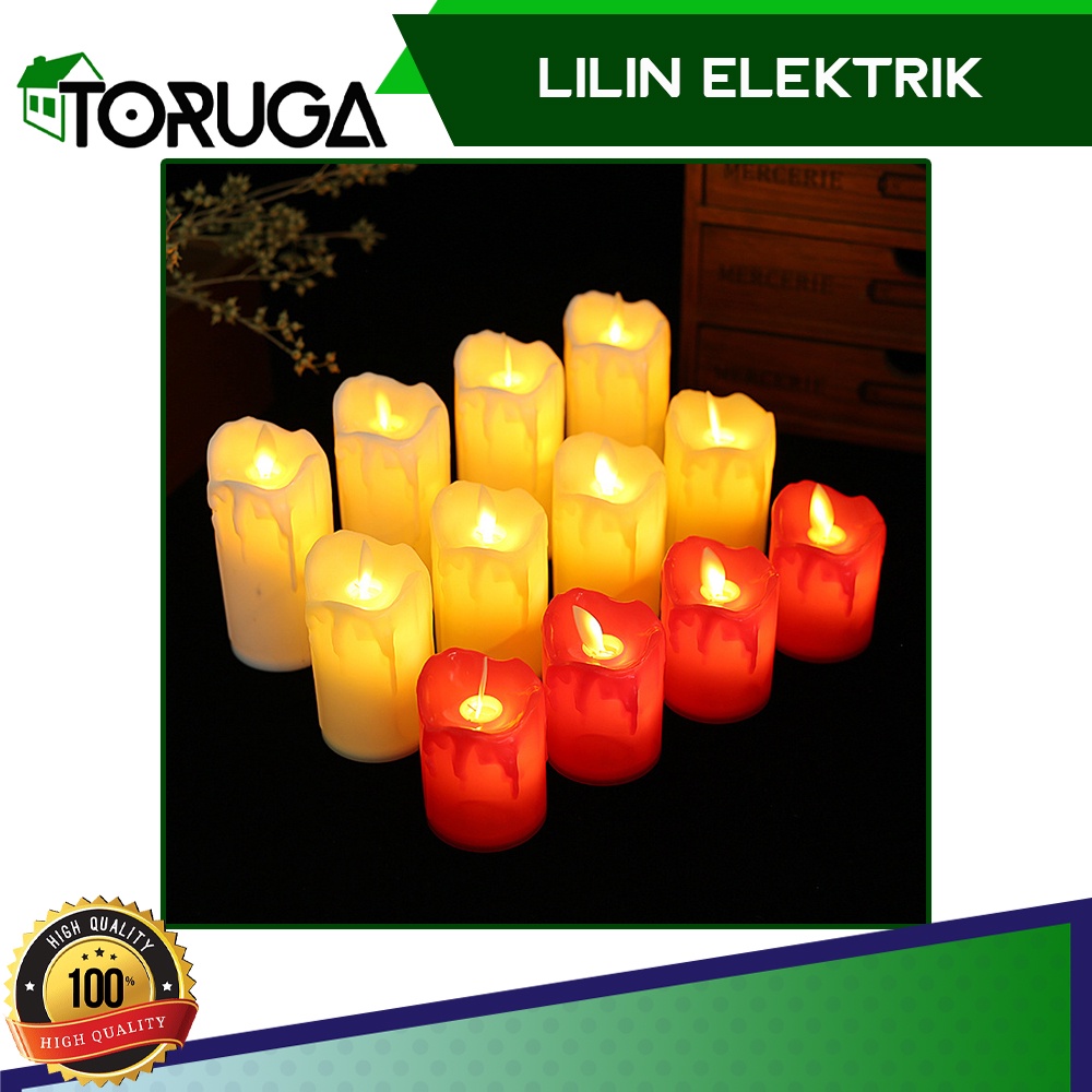 Lilin Dekorasi LED Elektrik - Smokeless Candle Sumbu Goyang