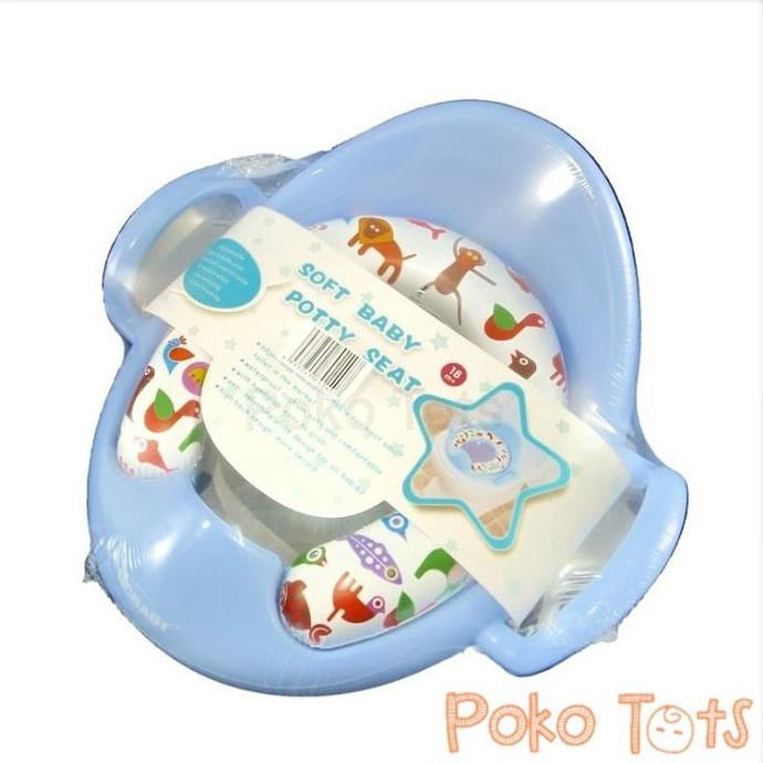 Sale Qcbaby Soft Baby Potty Seat Toilet Duduk Anak Bayi Qc Baby Pispot - Biru