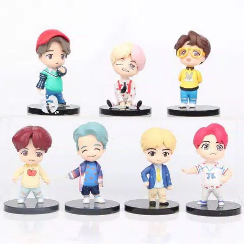 Mini figure BTS 3D ( harga untuk satu set isi 7 pcs )