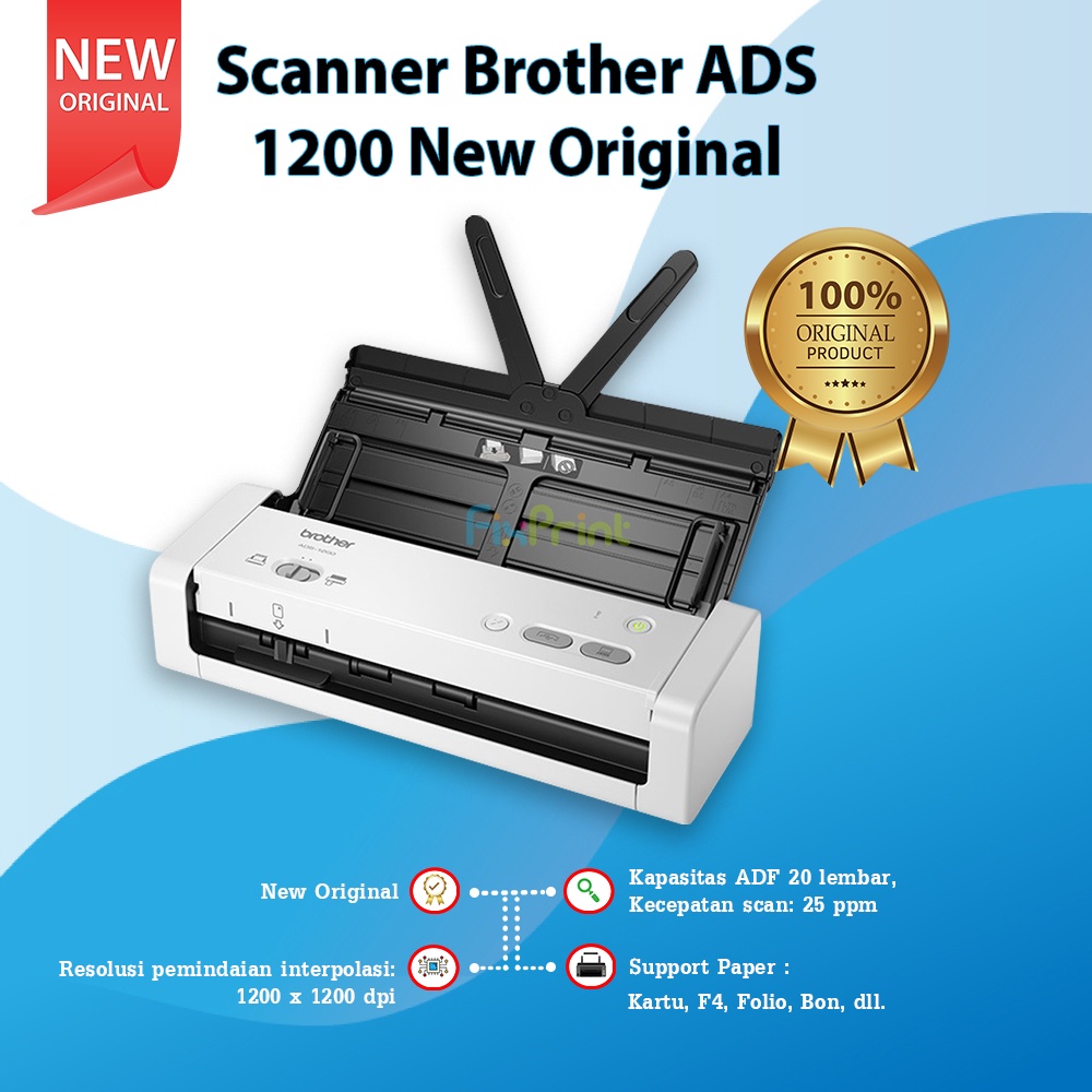 Brother ADS-1200 Portable 2 Sided Mesin Scan Document Scanner ADS1200