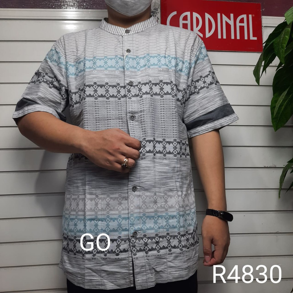 gos  2XL BIG SIZE CARDINAL KEMEJA KOKO Taqwa Pakaian Pria Original Baju Muslim Jumbo Lengan Pendek