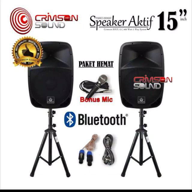 Paket SPEAKER AKTIF Komplit Crimson Soul 15