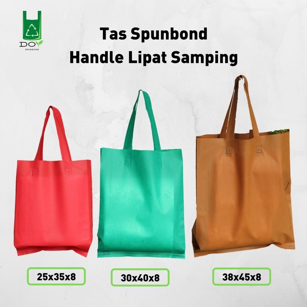 

PROMO! TAS SPUNBOND GOODIE BAG POLOS PER LUSIN | HANDLE LIPAT SAMPING | GOODIE BAG | ULANG TAHUN