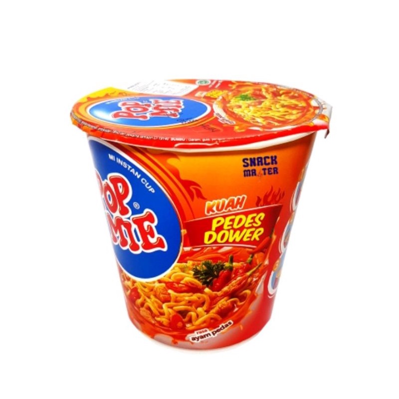 

POP MI KUAH PEDES DOWER - mie instan cup rasa ayam pedas
