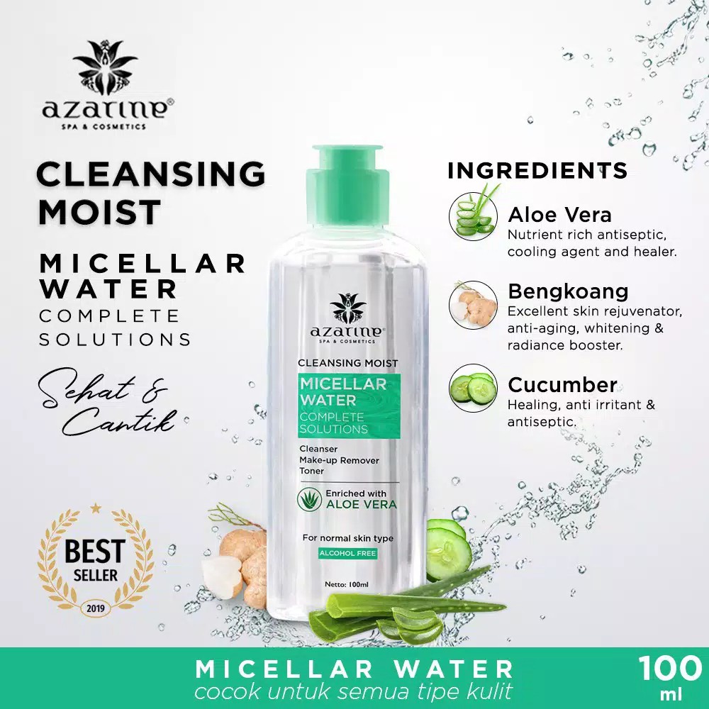 AZARINE Cleansing Moist Micellar Water Complete Solutions 100ml